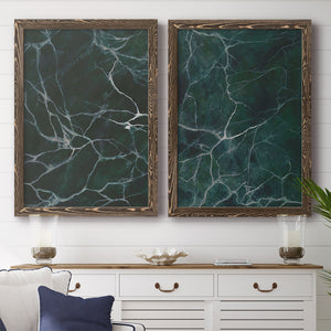 Jade Marble I - Barnwood Framed Canvas Set