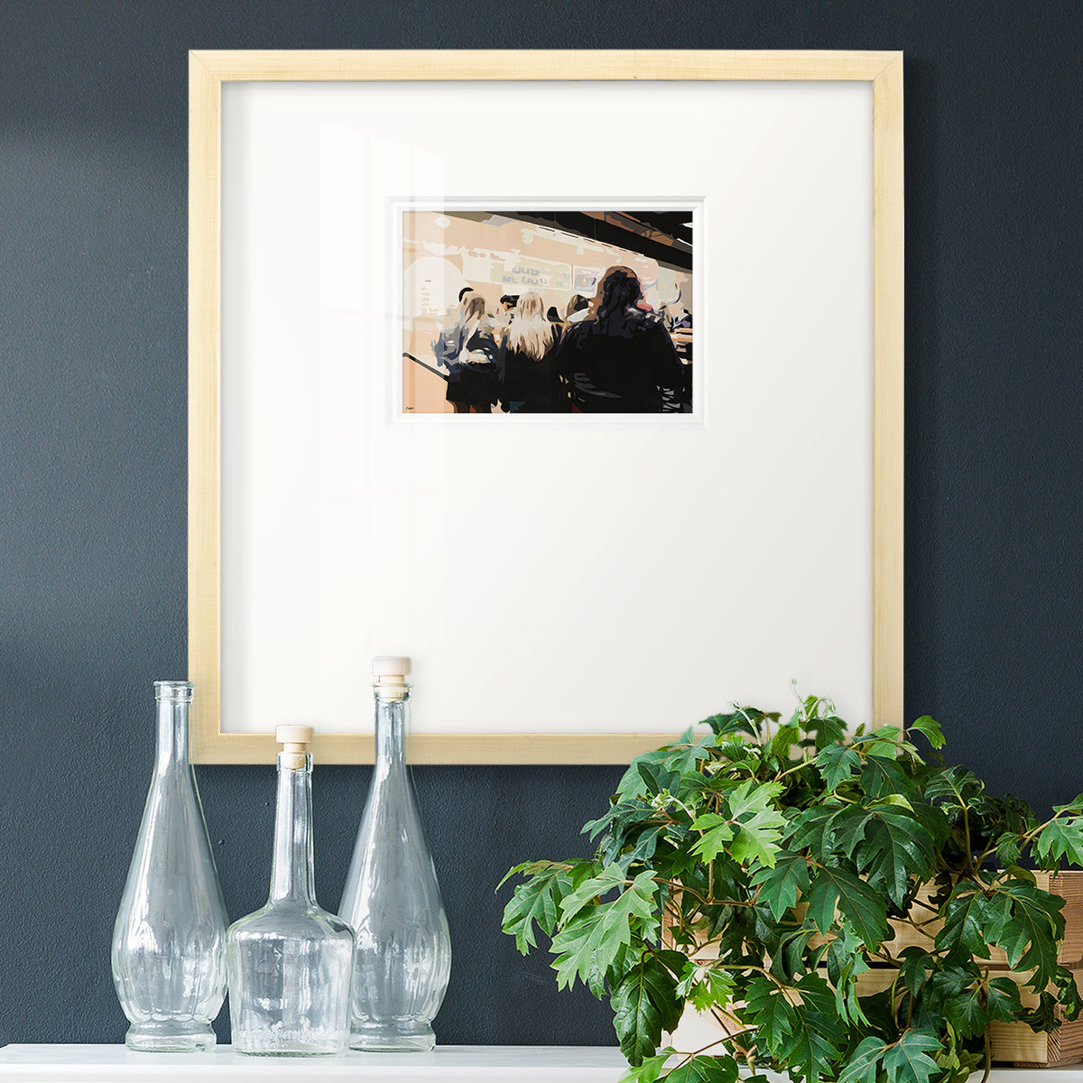 Late Night Queue Premium Framed Print Double Matboard