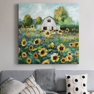 Sunflower Farmhouse -Premium Gallery Wrapped Canvas - Ready to Hang