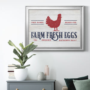 Farm Fresh Eggs - Modern Framed Canvas Print
