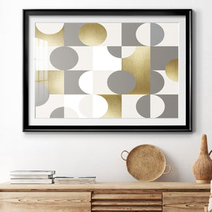 Modern Gold Reflections - Modern Framed Art Print