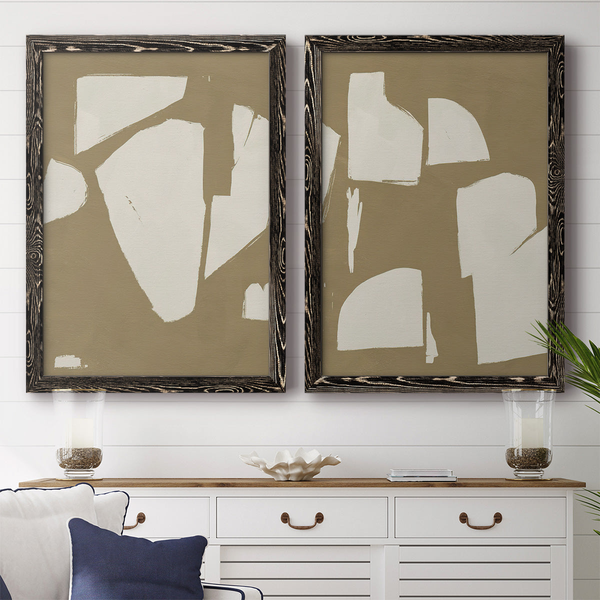 Chunky Abstract III - Premium Framed Canvas 2 Piece Set - Ready to Hang