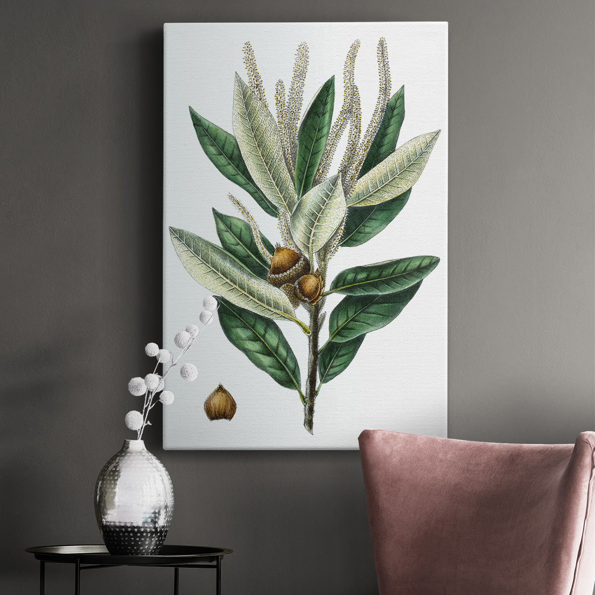 Dense Flowered Oak Premium Gallery Wrapped Canvas - Ready to Hang