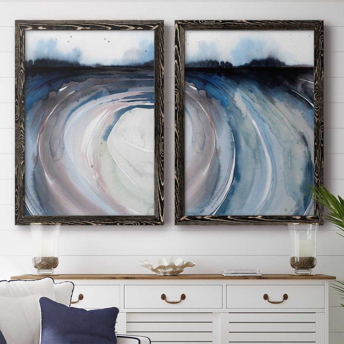 Geode Valley I - Premium Framed Canvas 2 Piece Set - Ready to Hang