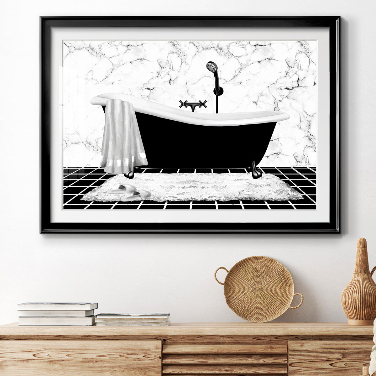 Modern Bath I Premium Framed Print - Ready to Hang