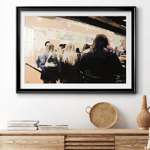 Late Night Queue - Modern Framed Art Print