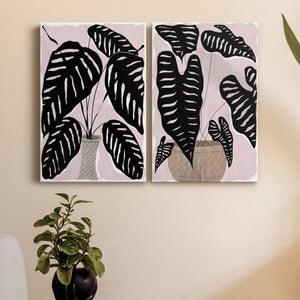 Potted Plant I Premium Gallery Wrapped Canvas - Ready to Hang - Set of 2 - 8 x 12 Each