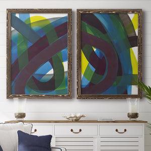 Cool Network I - Barnwood Framed Canvas Set