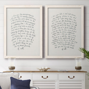 Letter to a Lover I - Barnwood Framed Canvas Set