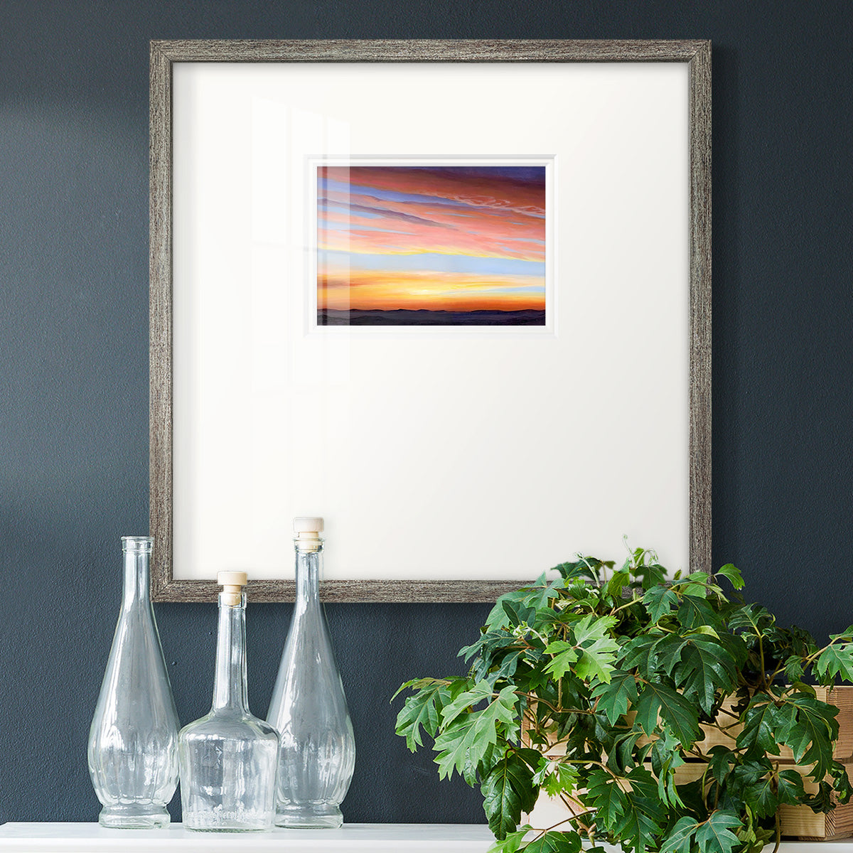 Ignited Dusk III Premium Framed Print Double Matboard