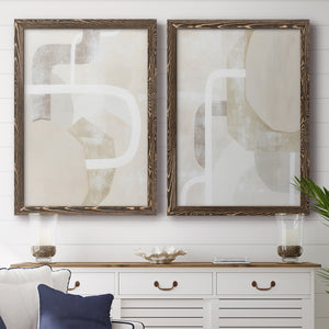 Quiet Affection I - Barnwood Framed Canvas Set