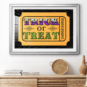 Trick or Treat Ticket - Modern Framed Art Print