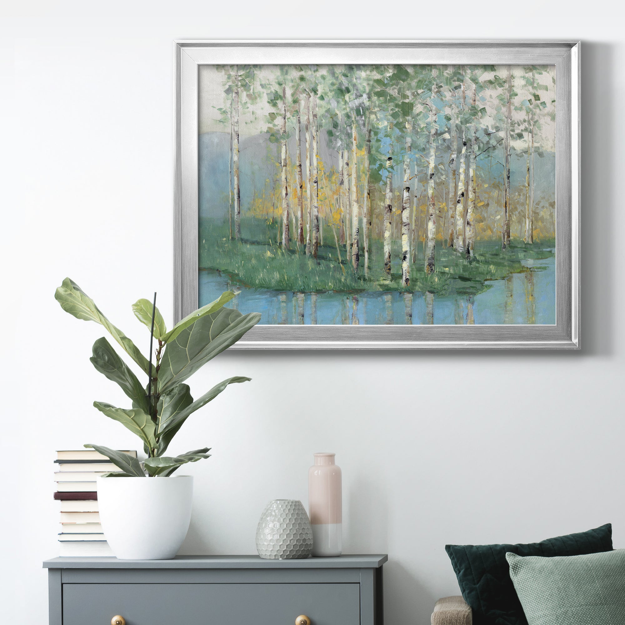 Birch Reflections Revisited Premium Classic Framed Canvas - Ready to Hang