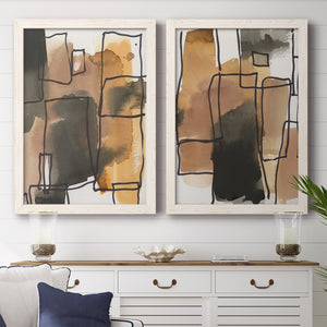 Retro Vibe I - Barnwood Framed Canvas Set