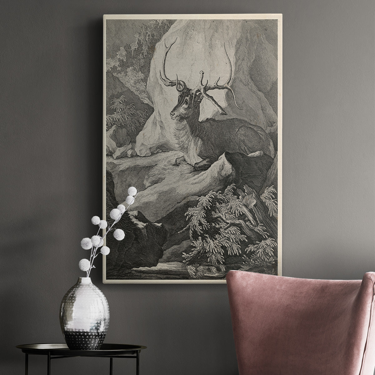 Woodland Deer VIII Premium Gallery Wrapped Canvas - Ready to Hang