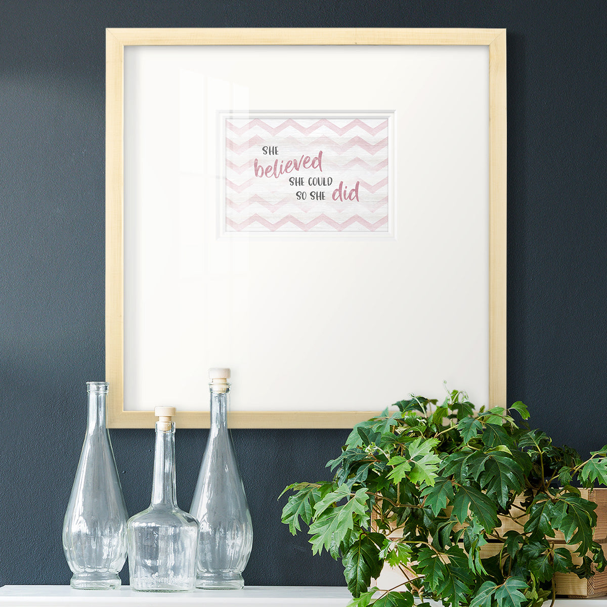 Believed She Could Premium Framed Print Double Matboard