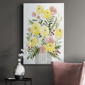Blush Bouquet I Premium Gallery Wrapped Canvas - Ready to Hang