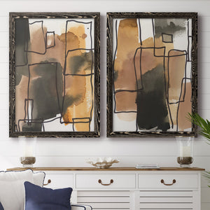 Retro Vibe I - Barnwood Framed Canvas Set