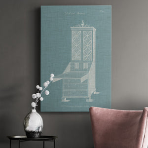 Hepplewhite Desk & Bookcase II - Canvas Art Print