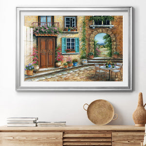 Tuscan Courtyard - Modern Framed Art Print