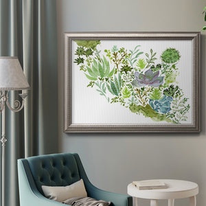 Succulent Glow II Premium Framed Canvas- Ready to Hang