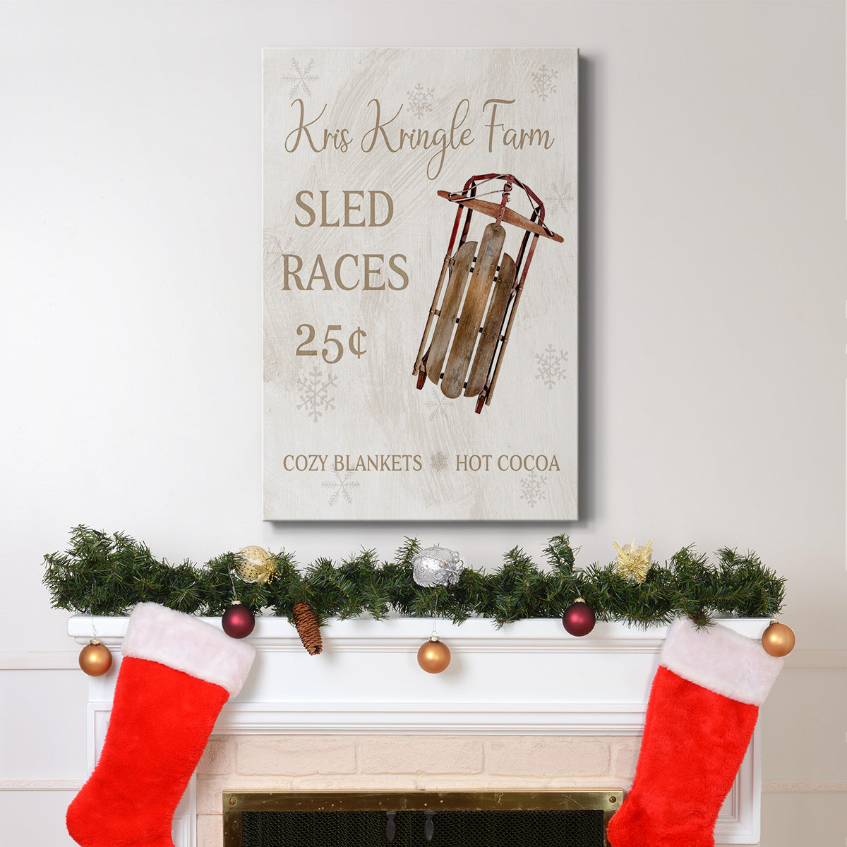 Sled Races - Gallery Wrapped Canvas