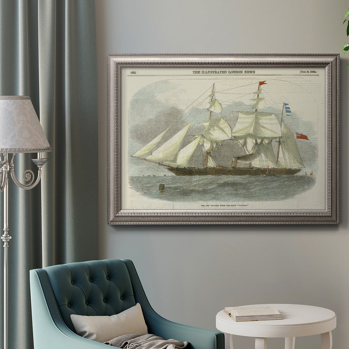 Antique Clipper Ship III Premium Framed Canvas- Ready to Hang