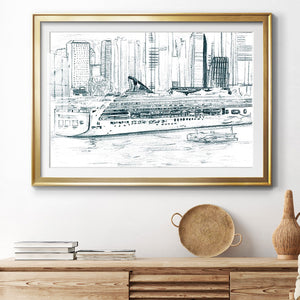 Ferryboats II - Modern Framed Art Print