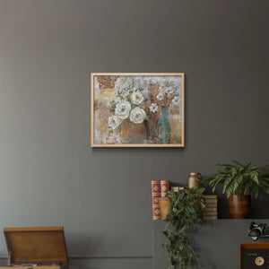 45359,floral arrangement,vintage vases,white roses,colorful flowers,interior decor,traditional setting,elegant atmosphere,rustic charm,art,home decoration,decorative art,still life,painting,wall art,nature,blossoms,handcrafted,textures,serenity,warmth,floral decor,home accessories,interior design,room decoration,botanical,aesthetics,creativity,tranquility,visual art,flowers,art prints,gallery wall,unique design,classic style,ornamental vases,bloom arrangement,Re-stickable,Plants & Flowers