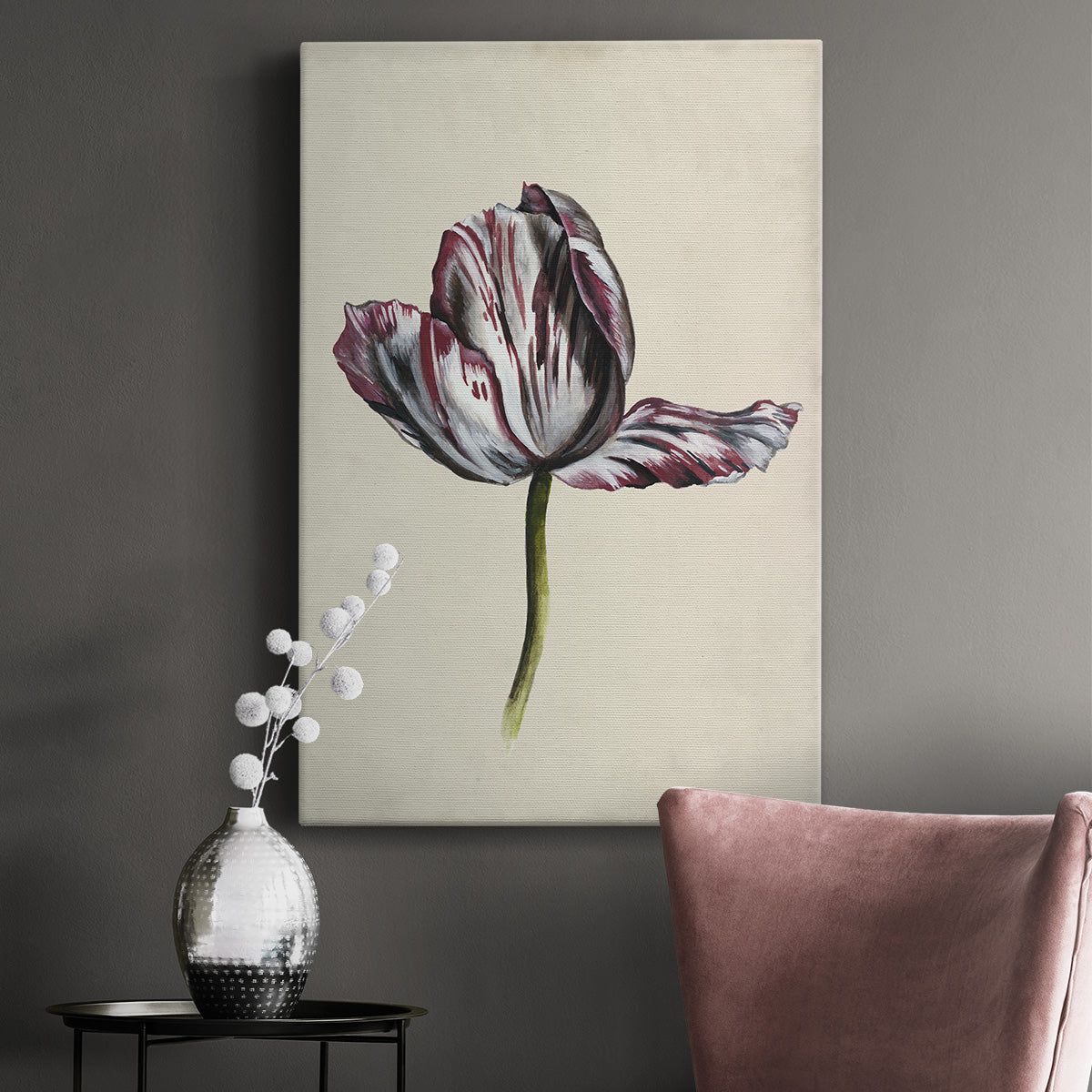 Antique Tulip Study II Premium Gallery Wrapped Canvas - Ready to Hang