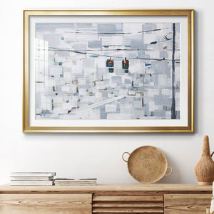 Stop on White - Modern Framed Art Print