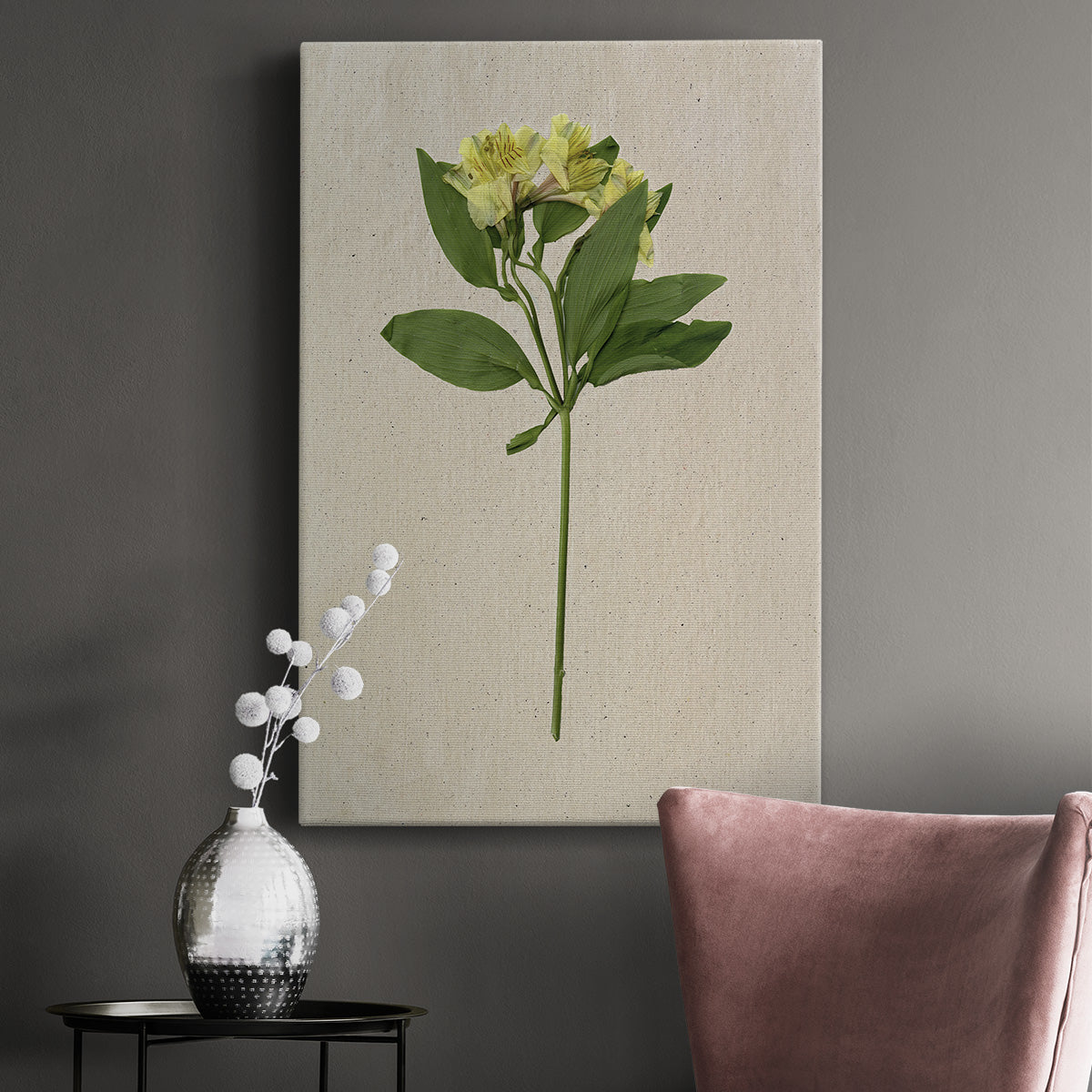Pretty Pressed Flowers II Premium Gallery Wrapped Canvas - Ready to Hang
