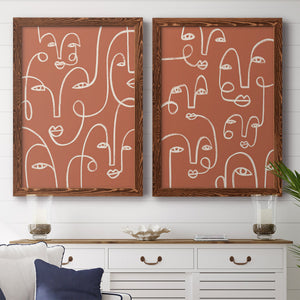 Connected Expressions I - Barnwood Framed Canvas Set