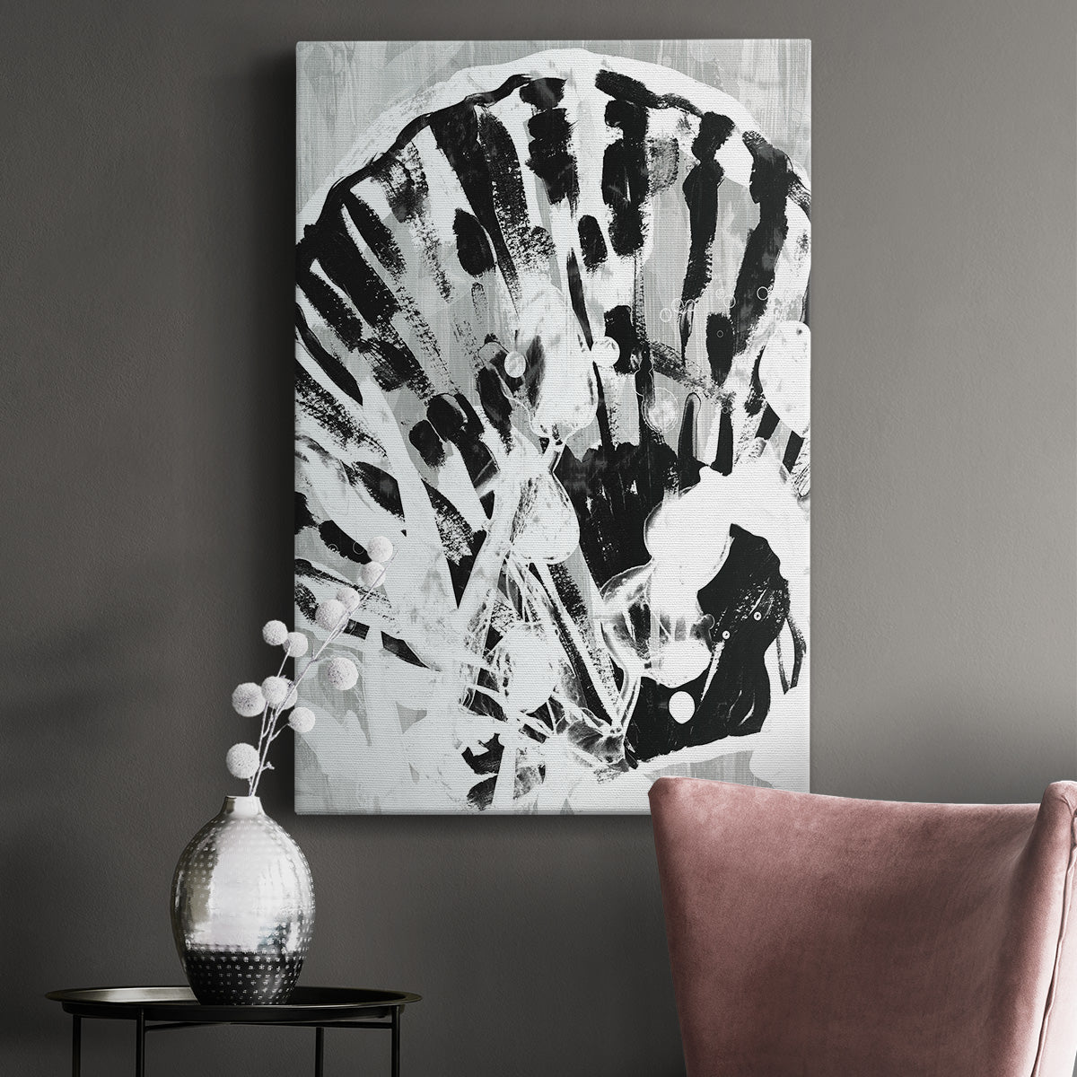 Ocean Inkblot II Premium Gallery Wrapped Canvas - Ready to Hang