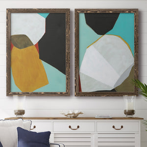 Graphica I - Barnwood Framed Canvas Set