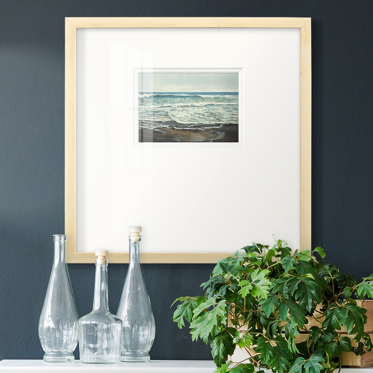 Coastal Reflection- Premium Framed Print Double Matboard