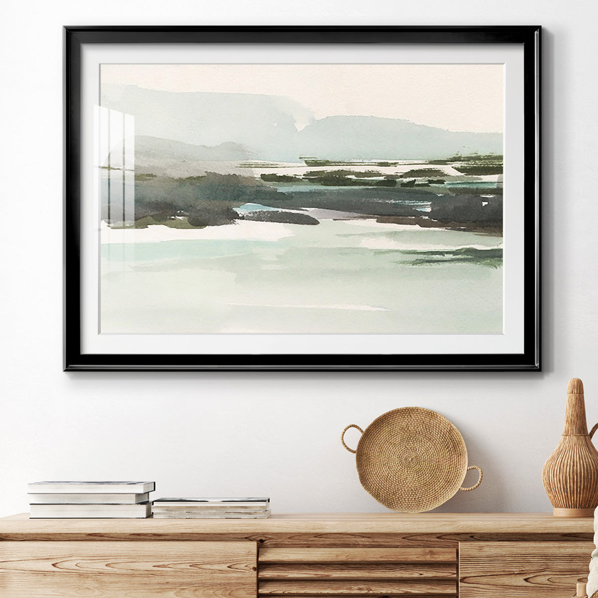 Turquoise Marsh I Premium Framed Print - Ready to Hang