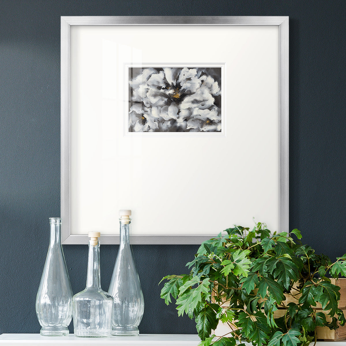 Peonia- Premium Framed Print Double Matboard