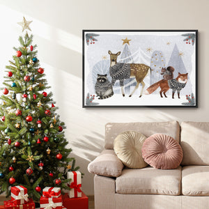 Cozy Christmas Collection A - Framed Gallery Wrapped Canvas in Floating Frame