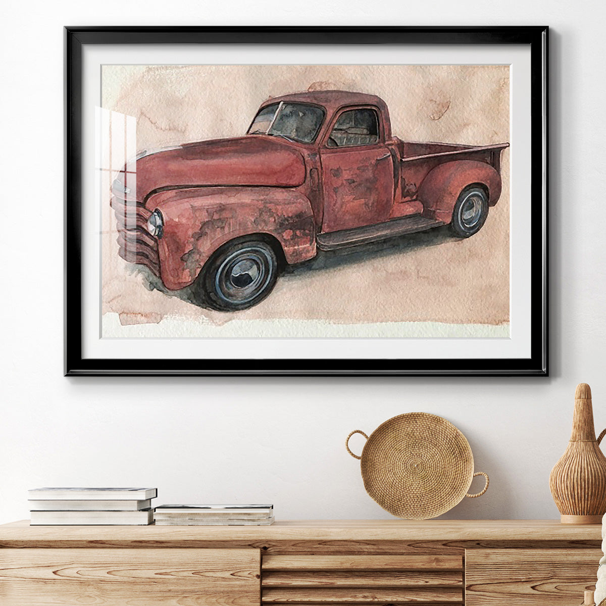 Antique Pickup I Premium Framed Print - Ready to Hang