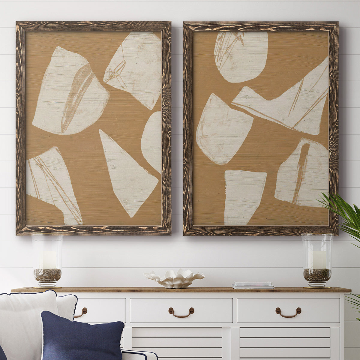 Piecemeal I - Premium Framed Canvas 2 Piece Set - Ready to Hang