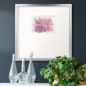 Pink Cherry Blossom Tree I Premium Framed Print Double Matboard