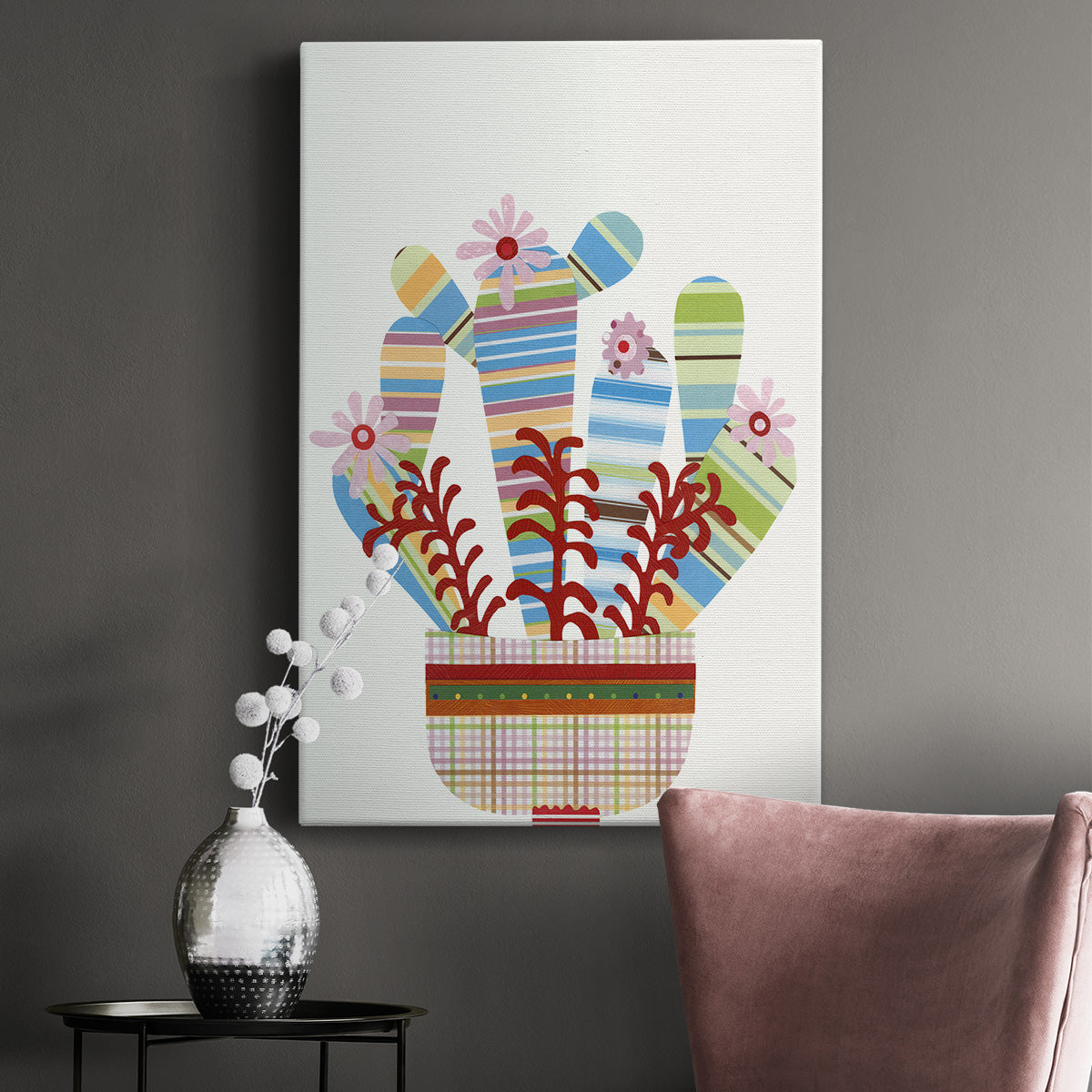 Cheerful Succulent VI Premium Gallery Wrapped Canvas - Ready to Hang