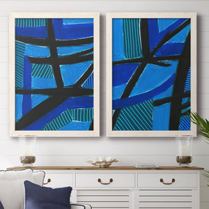 Involved Blues I - Barnwood Framed Canvas Set