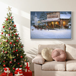 Christmas Wishes - Framed Gallery Wrapped Canvas in Floating Frame