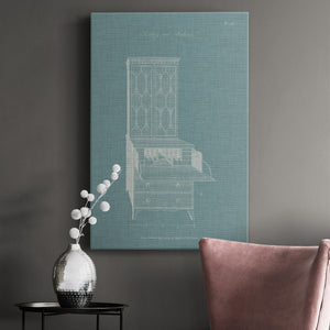 Hepplewhite Desk & Bookcase I - Canvas Art Print