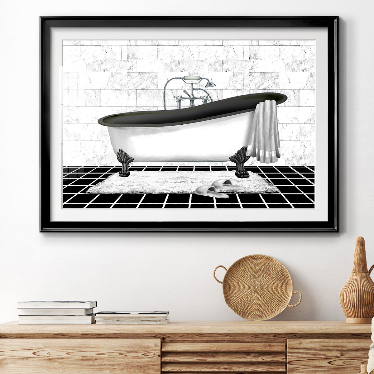 Modern Bath II Premium Framed Print - Ready to Hang