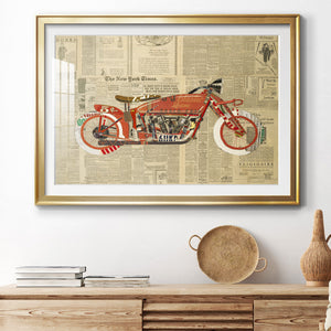 Vintage Red - Modern Framed Art Print