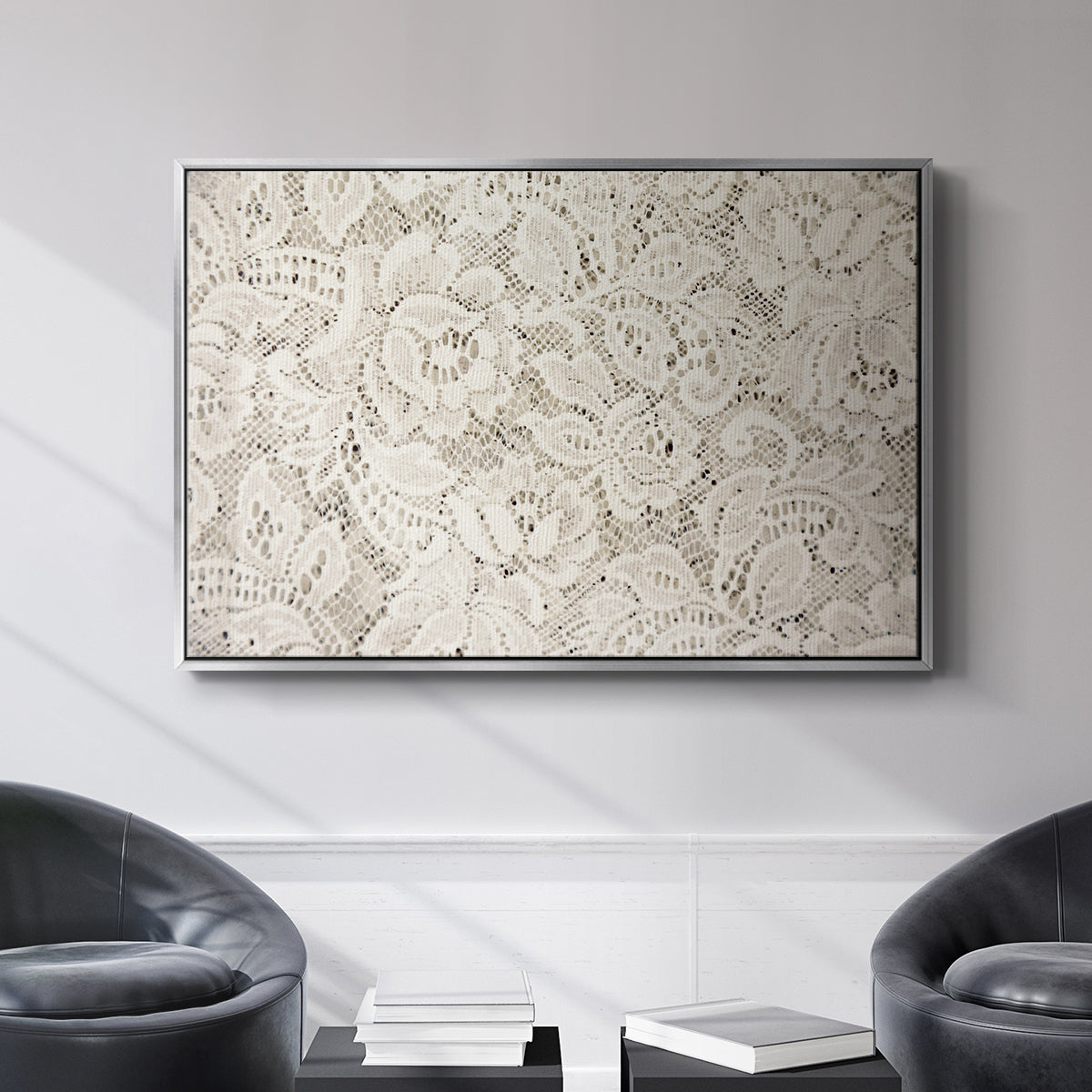 Vintage Abstract Print-XX Premium Framed Gallery Wrapped Canvas in Floating Frame
