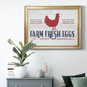 Farm Fresh Eggs - Modern Framed Canvas Print